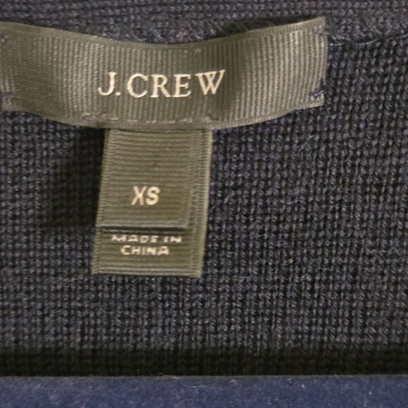 J.Crew Navy Merino Wool Pocket Tunic Sweater Size XS - Picture 5 of 6